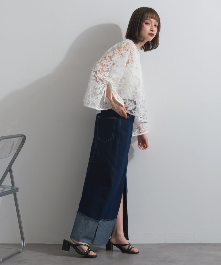 2WAYフラワーチュールトップス