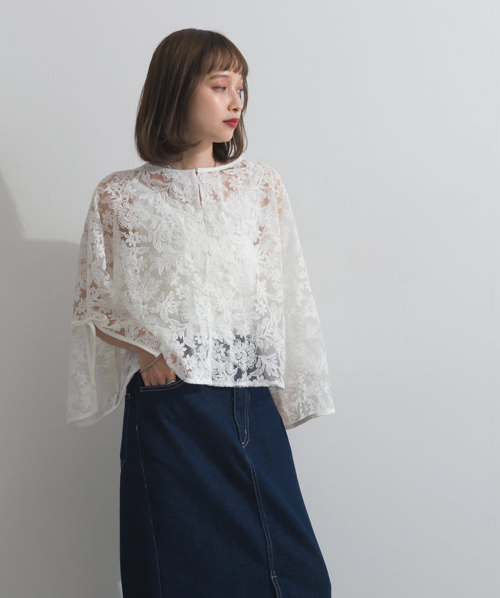 2WAYフラワーチュールトップス