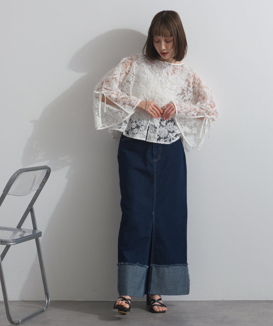 2WAYフラワーチュールトップス