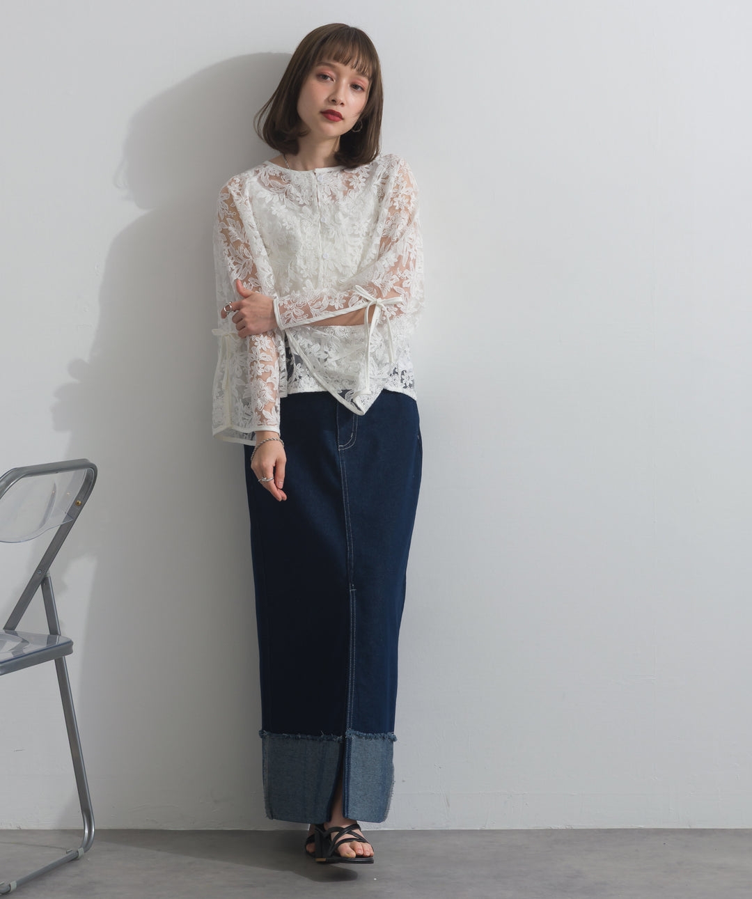 2WAYフラワーチュールトップス