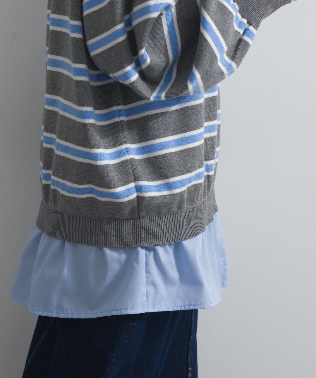 シャツドッキングニットプルオーバー