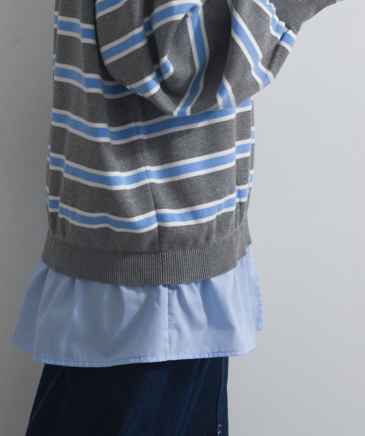 シャツドッキングニットプルオーバー