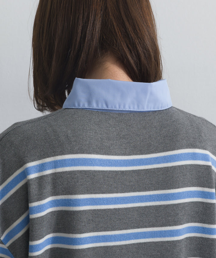 シャツドッキングニットプルオーバー