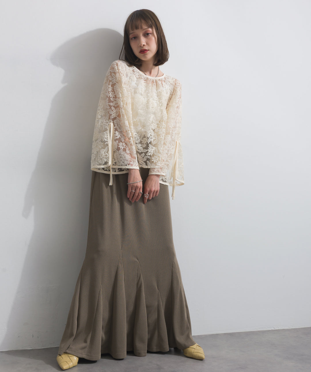 2WAYフラワーチュールトップス