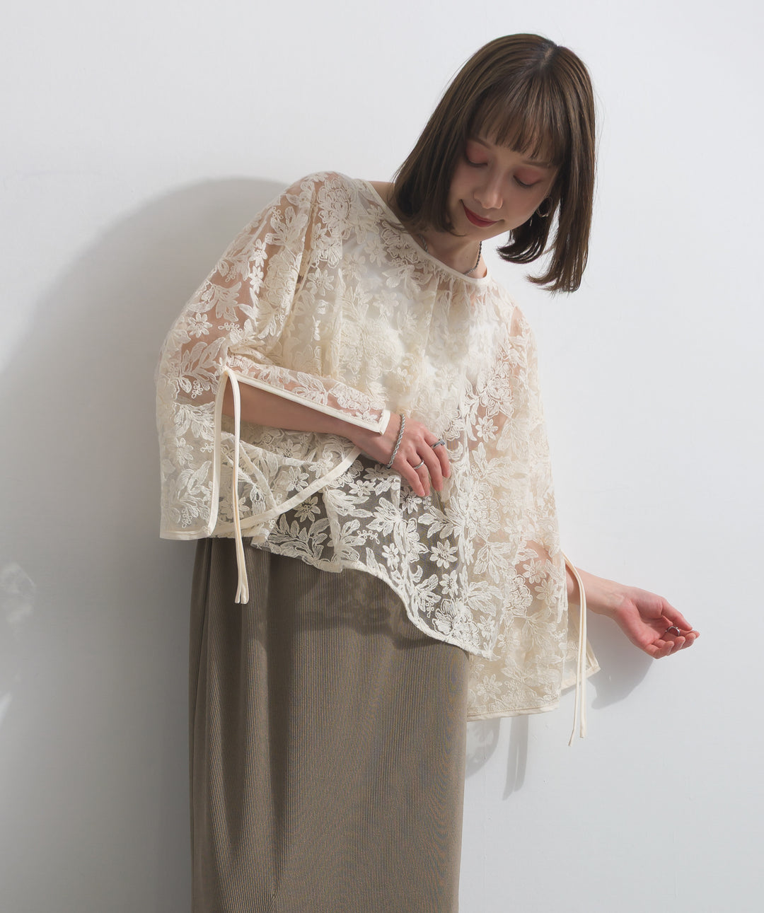 2WAYフラワーチュールトップス