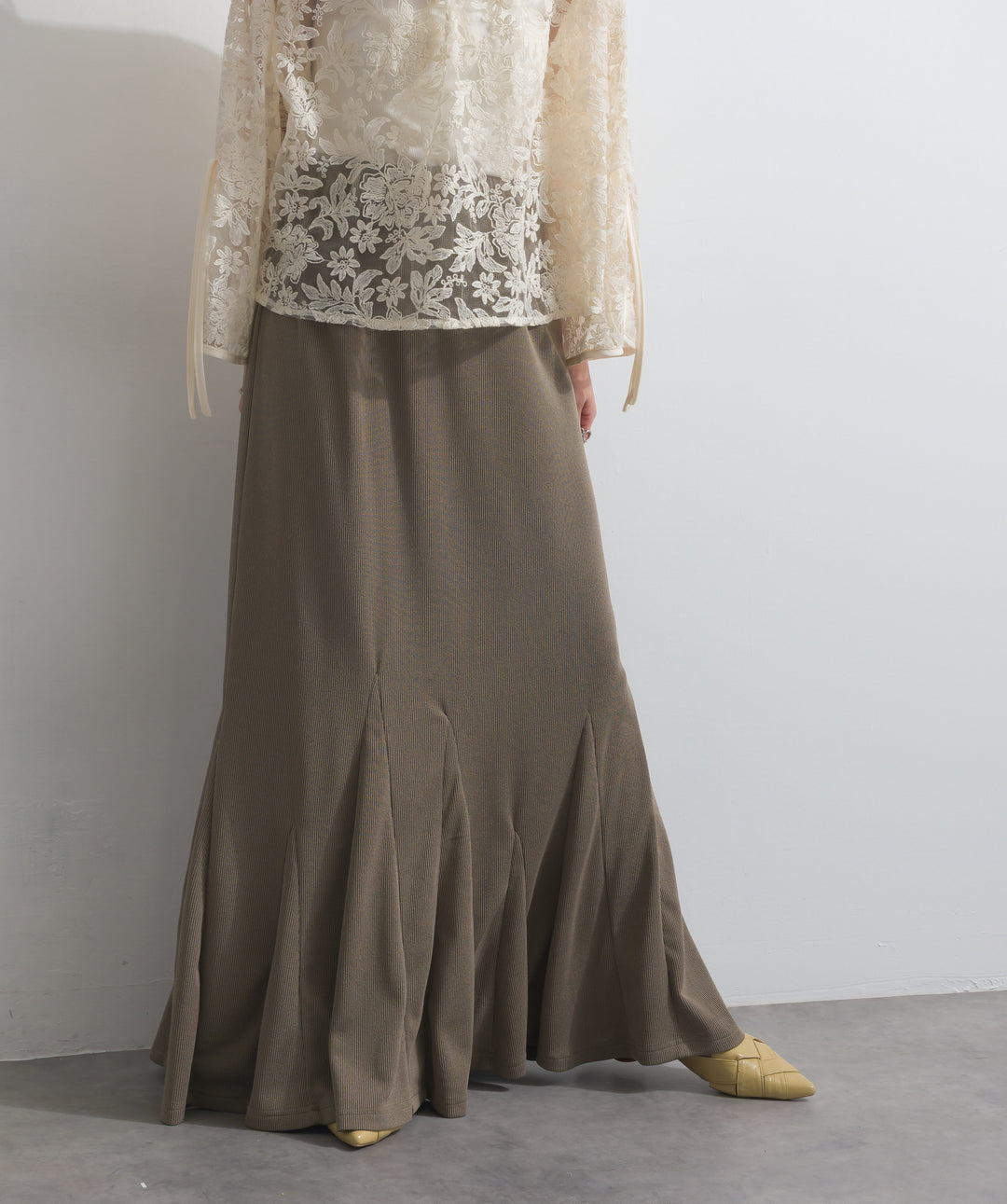 リブマーメイドスカート