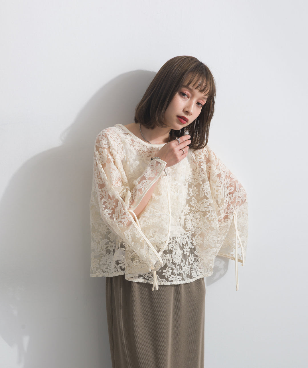 2WAYフラワーチュールトップス