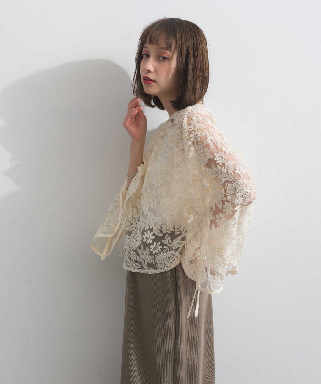 2WAYフラワーチュールトップス