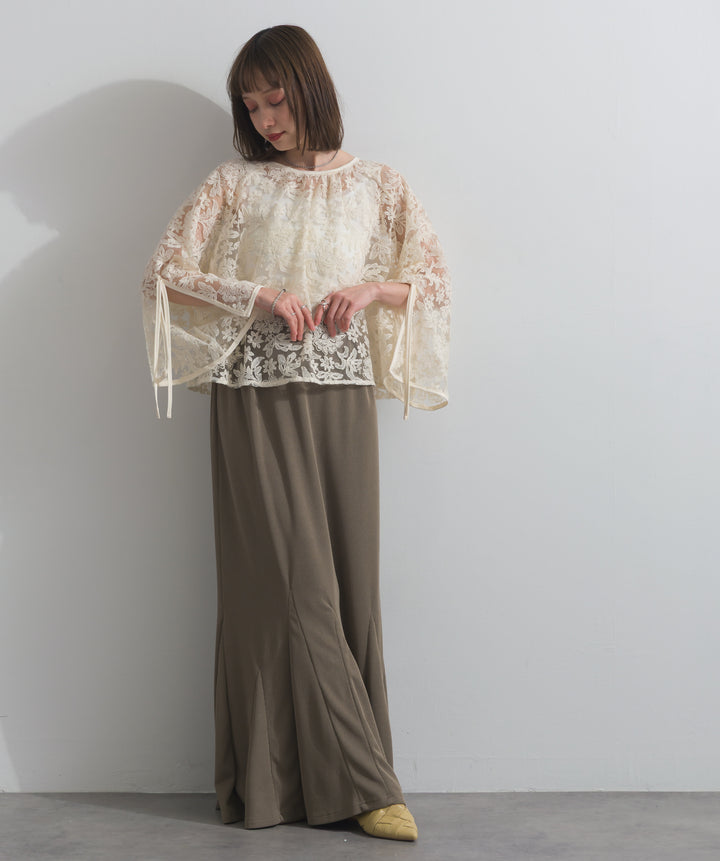 2WAYフラワーチュールトップス