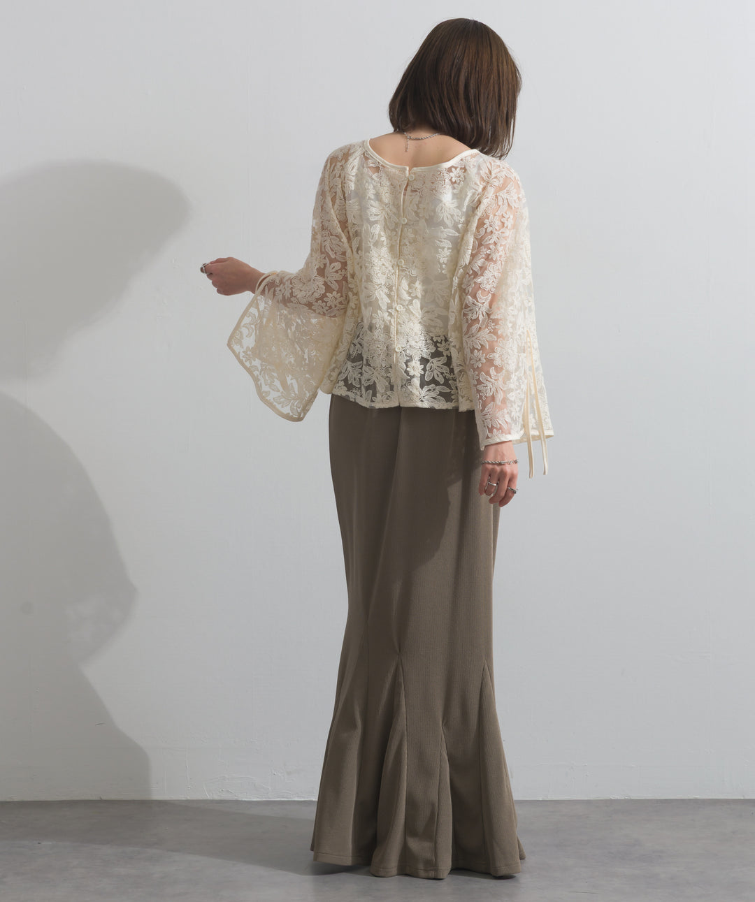 2WAYフラワーチュールトップス