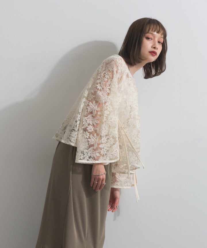 2WAYフラワーチュールトップス