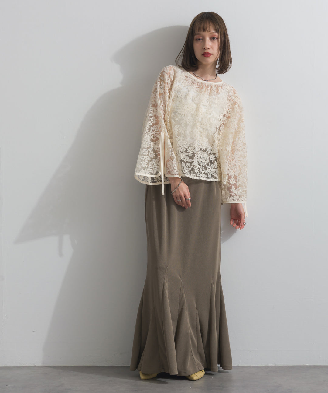 2WAYフラワーチュールトップス