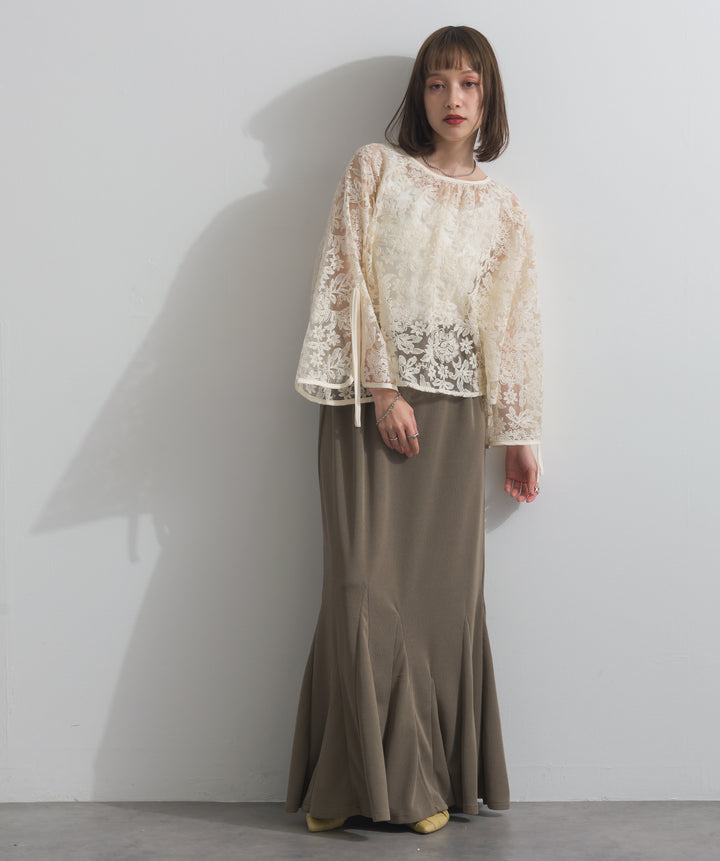 2WAYフラワーチュールトップス