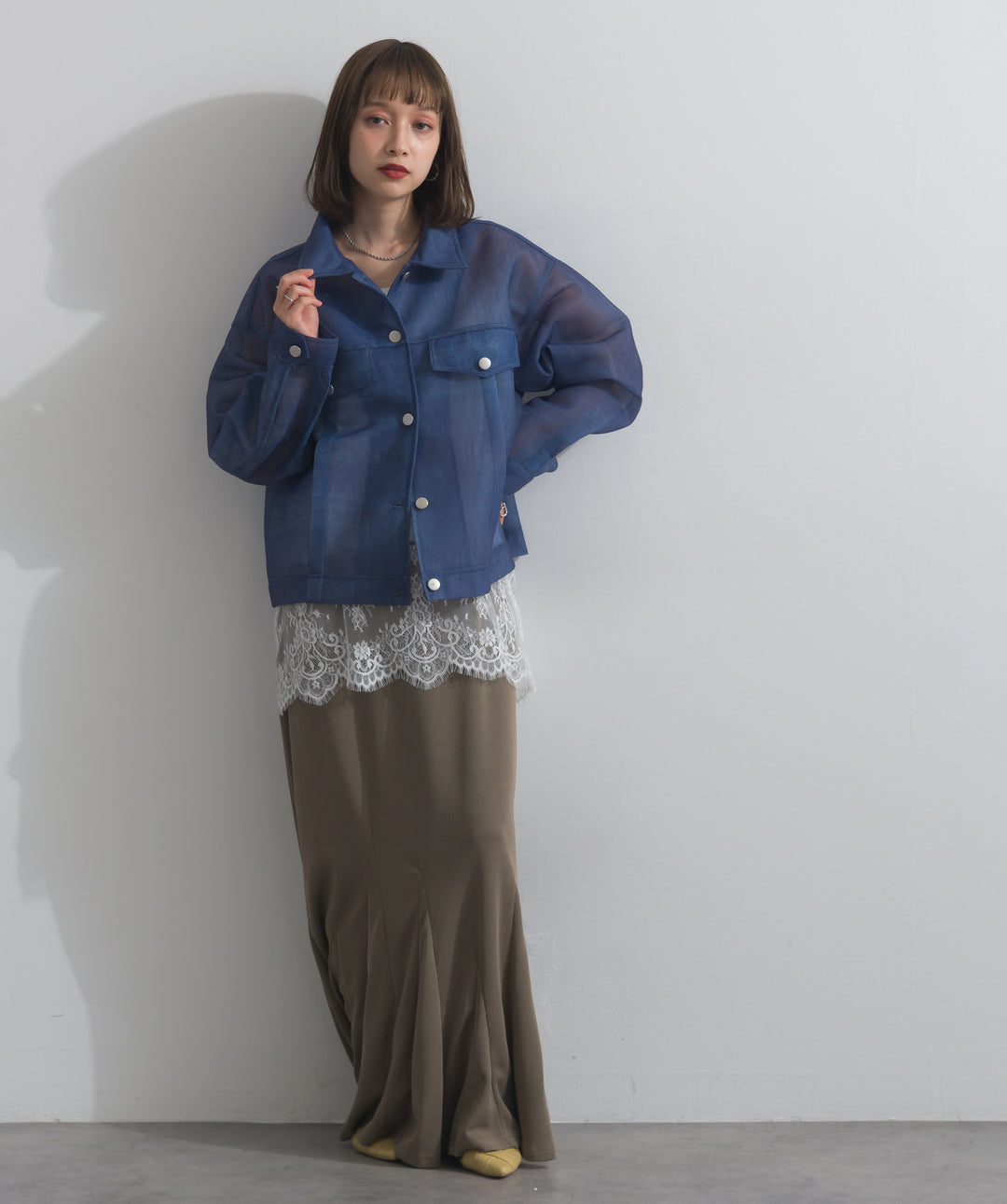 シアーデニムライクジャケット