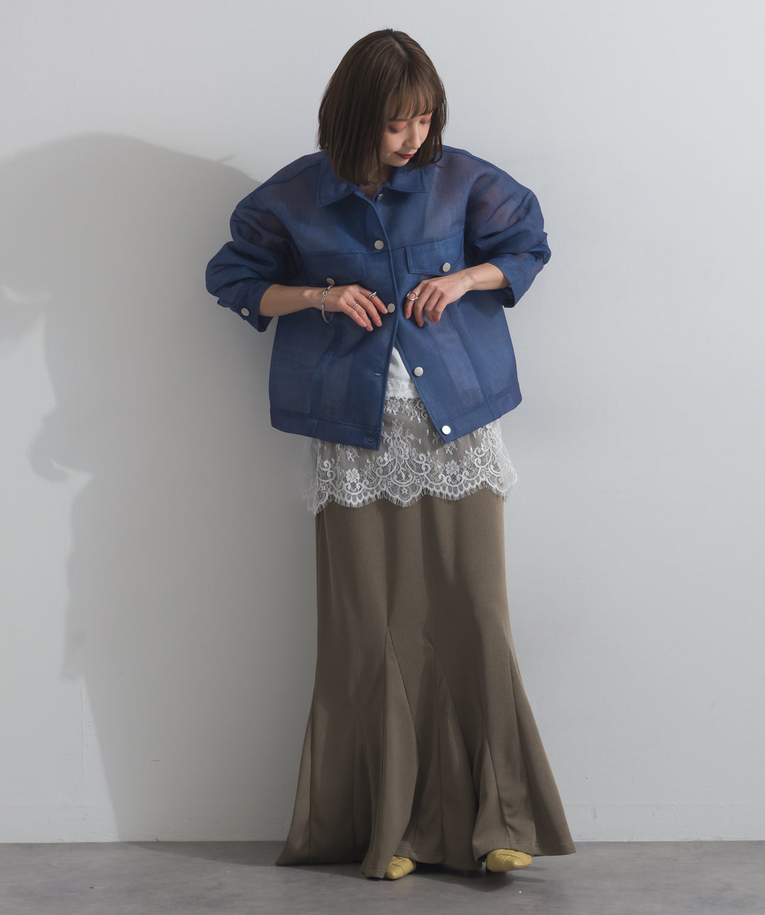 シアーデニムライクジャケット