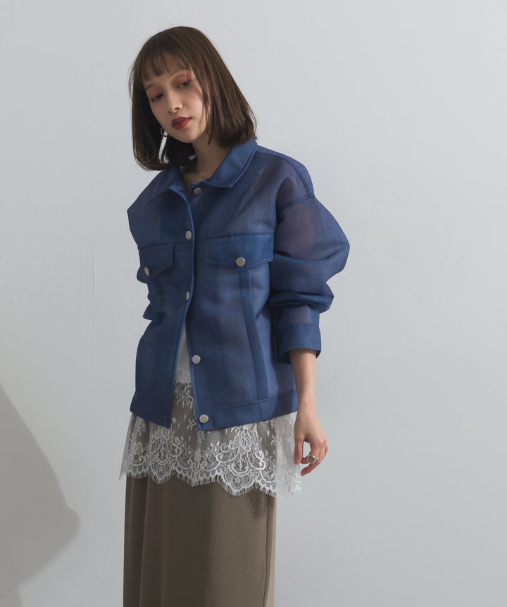 シアーデニムライクジャケット