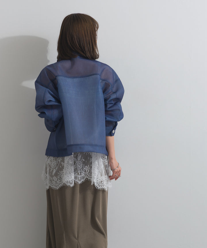 シアーデニムライクジャケット