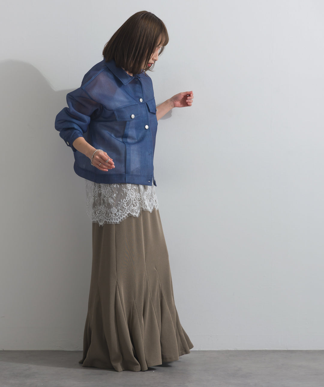 シアーデニムライクジャケット