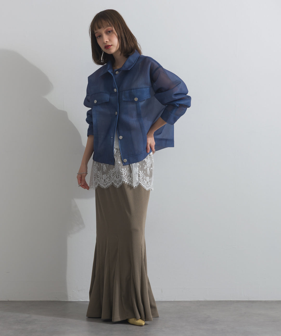 リブマーメイドスカート