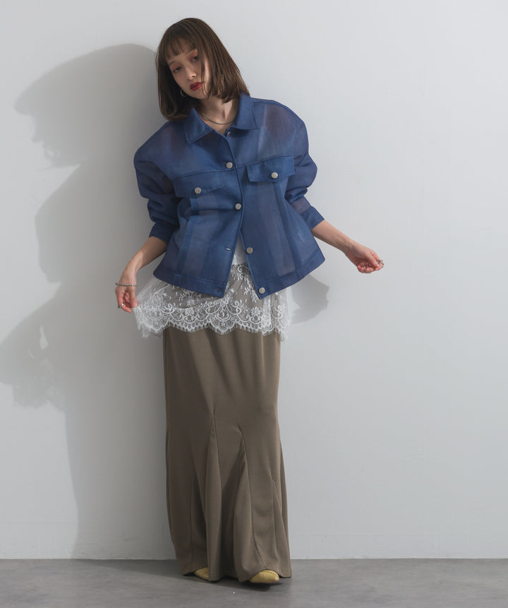 シアーデニムライクジャケット