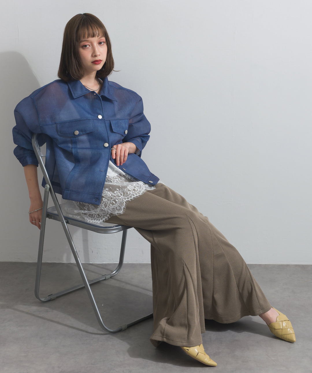 リブマーメイドスカート