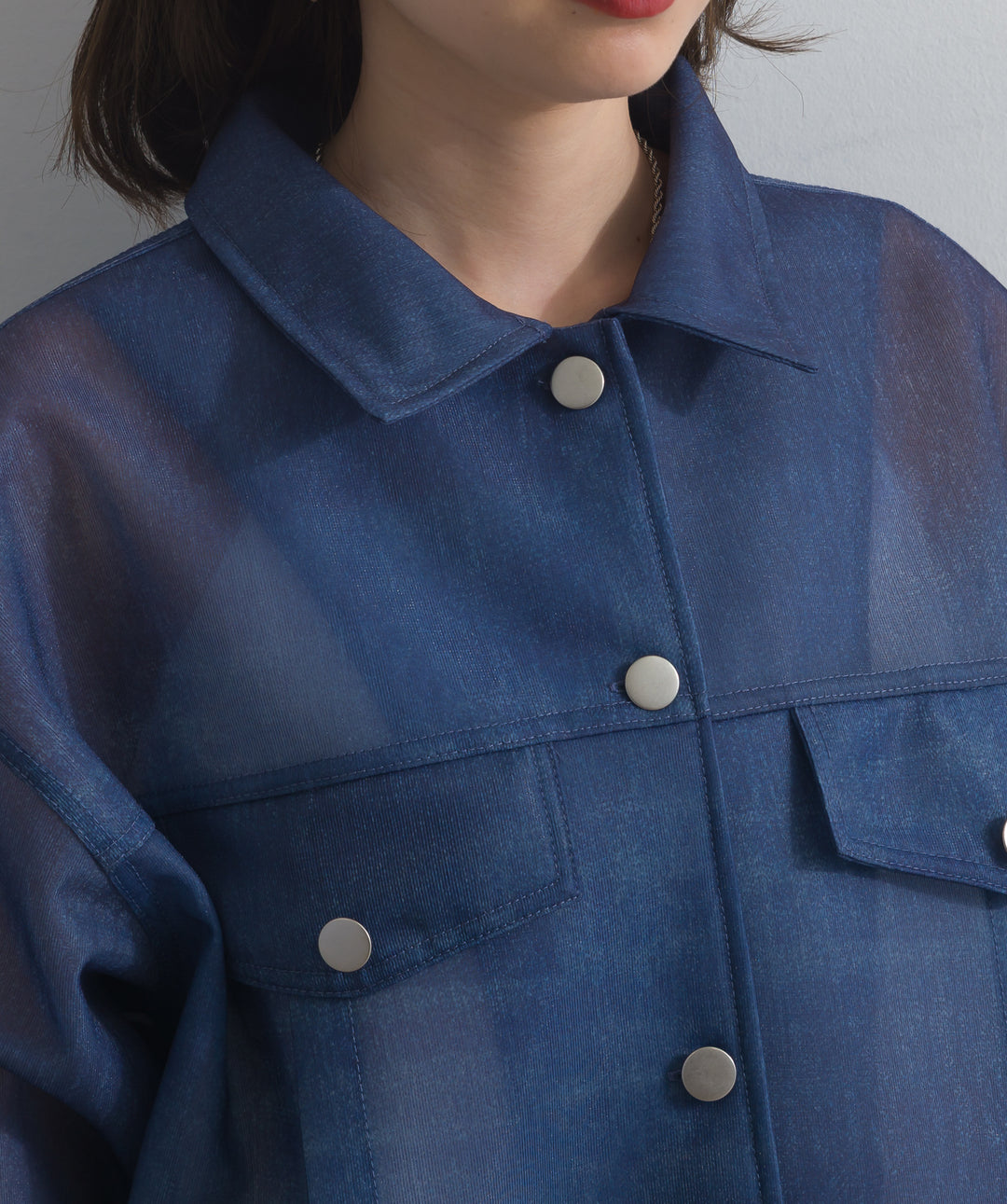 シアーデニムライクジャケット