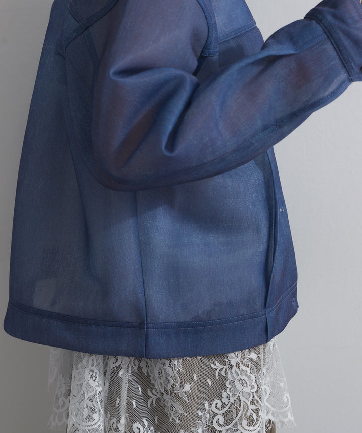 シアーデニムライクジャケット