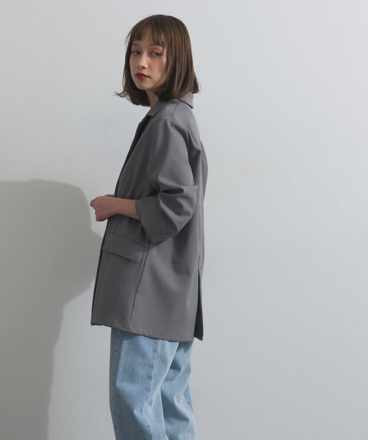 【SET】ダブルテーラードジャケット+ツートーンバイカラーデニムパンツ(2set)