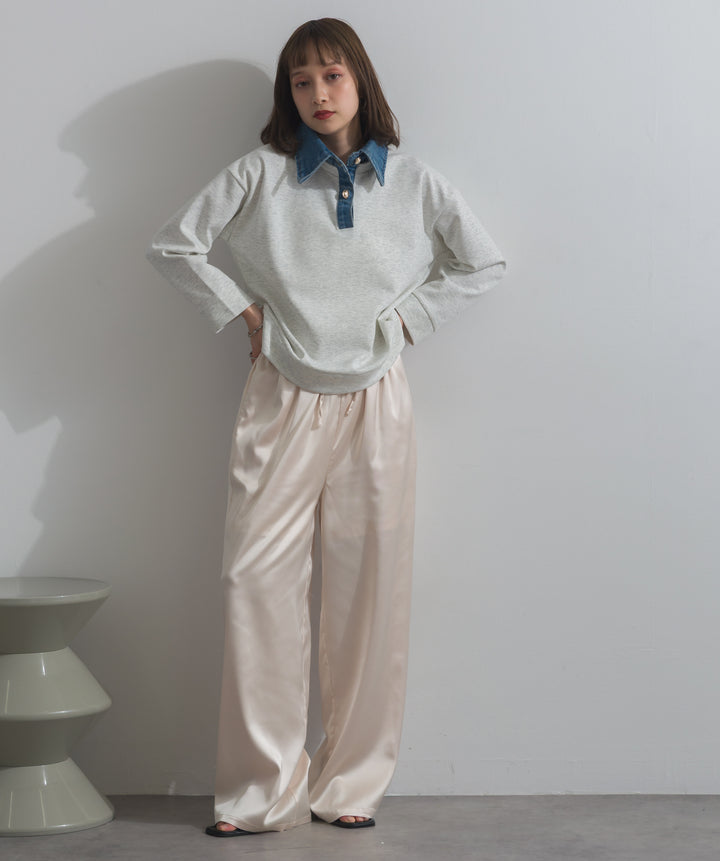 デニムドッキングポンチプルオーバー