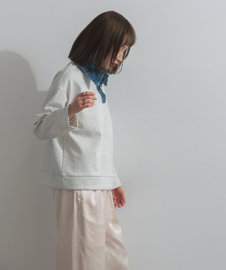 デニムドッキングポンチプルオーバー