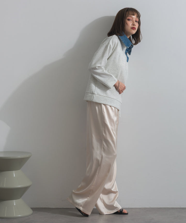 デニムドッキングポンチプルオーバー