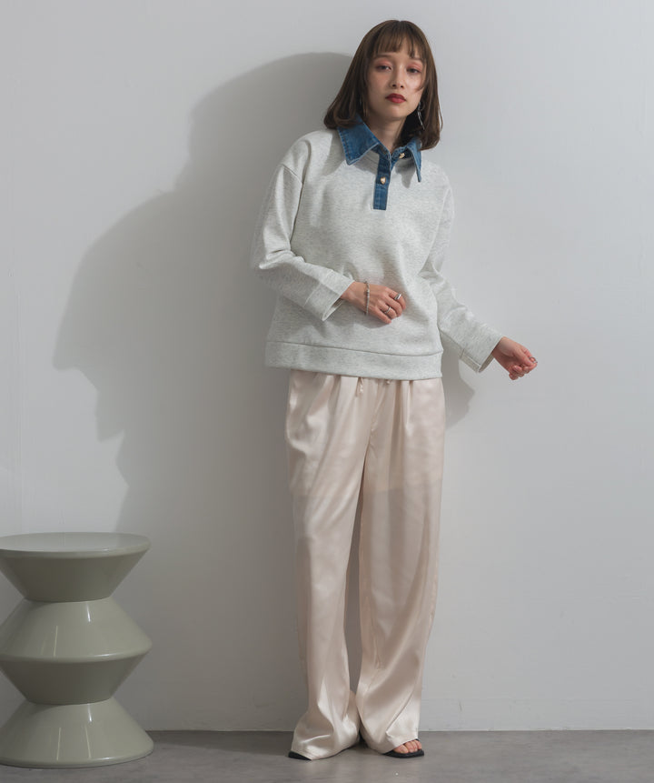 デニムドッキングポンチプルオーバー