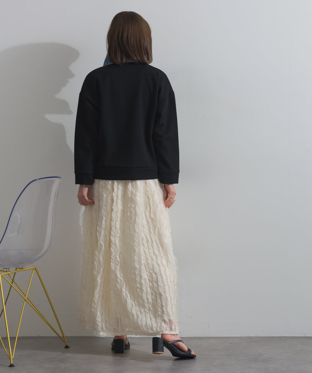 デニムドッキングポンチプルオーバー