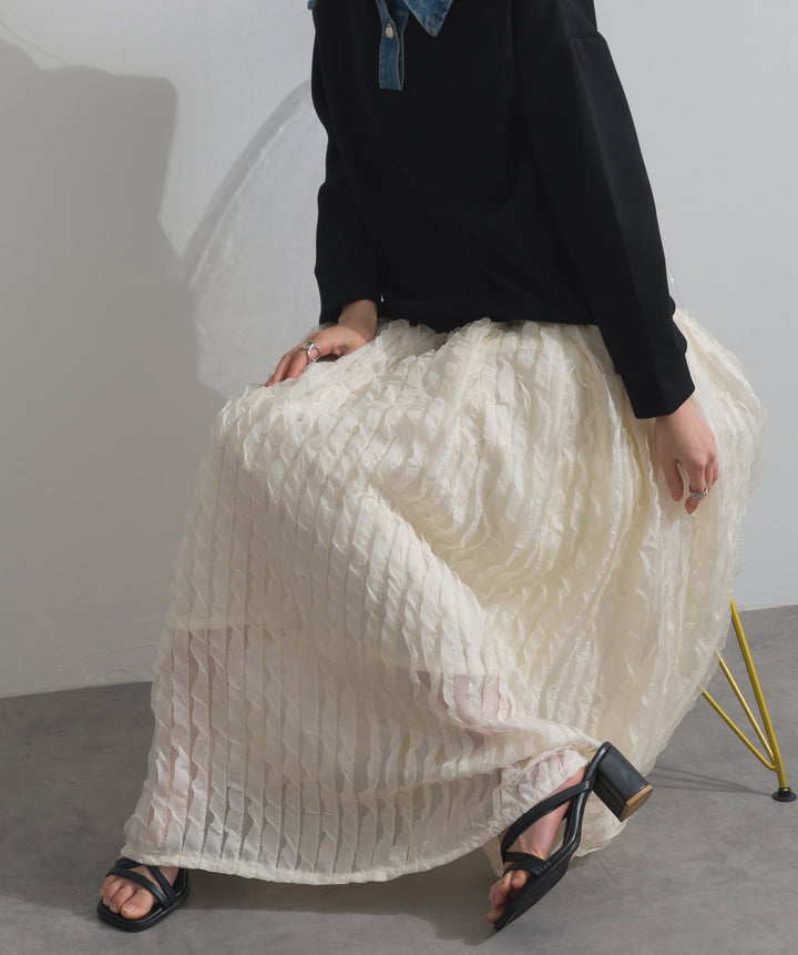 シアーフリルフレアスカート