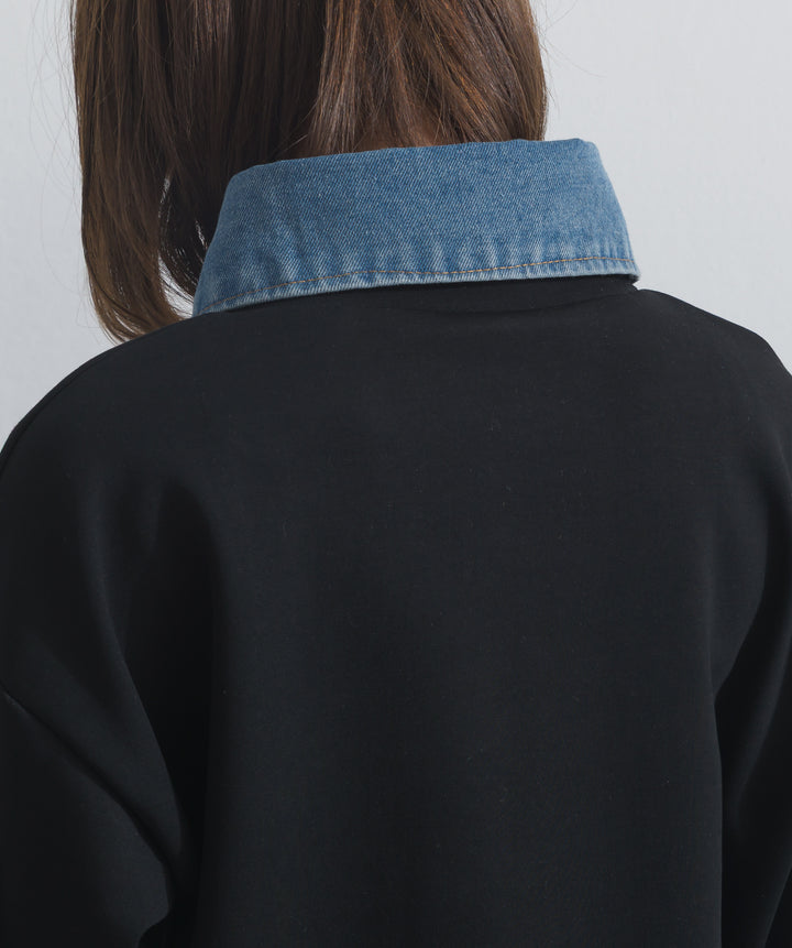 デニムドッキングポンチプルオーバー