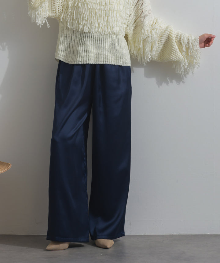マットサテンワイドパンツ