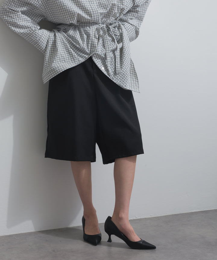 タックワイドハーフパンツ