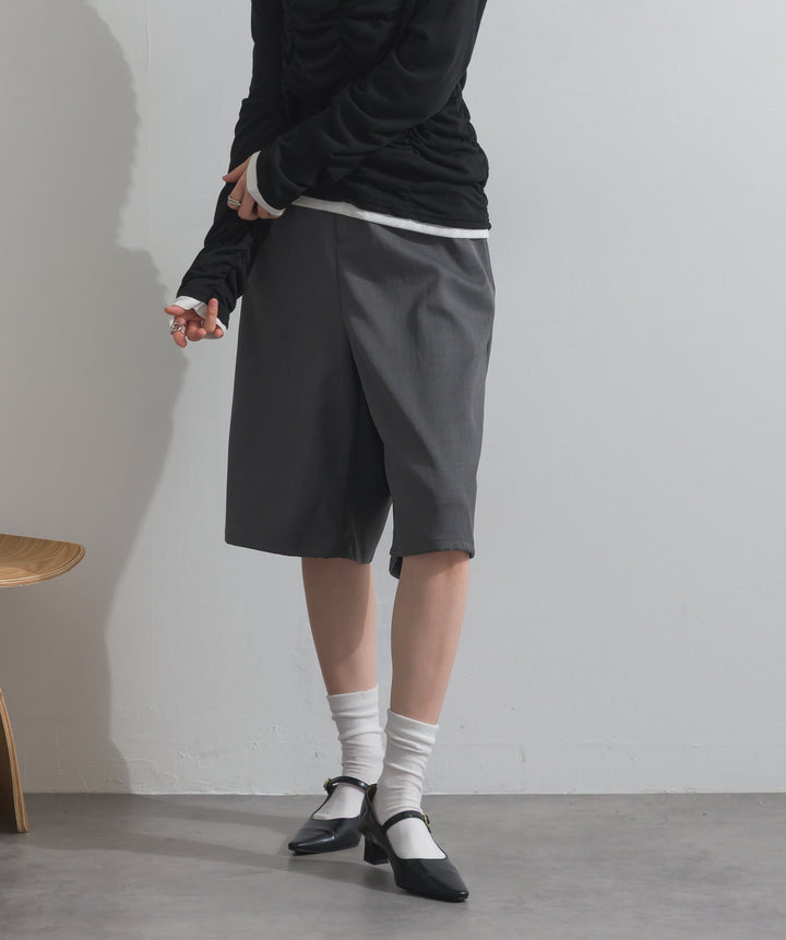 タックワイドハーフパンツ