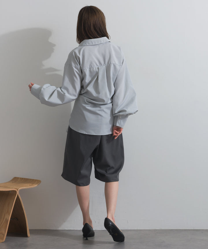 タックワイドハーフパンツ