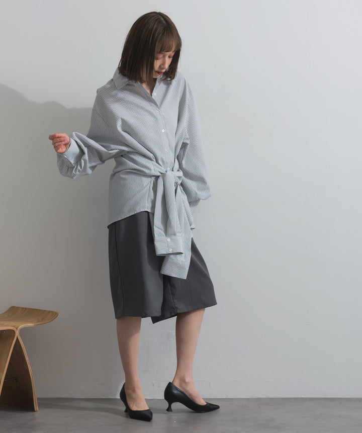 タックワイドハーフパンツ