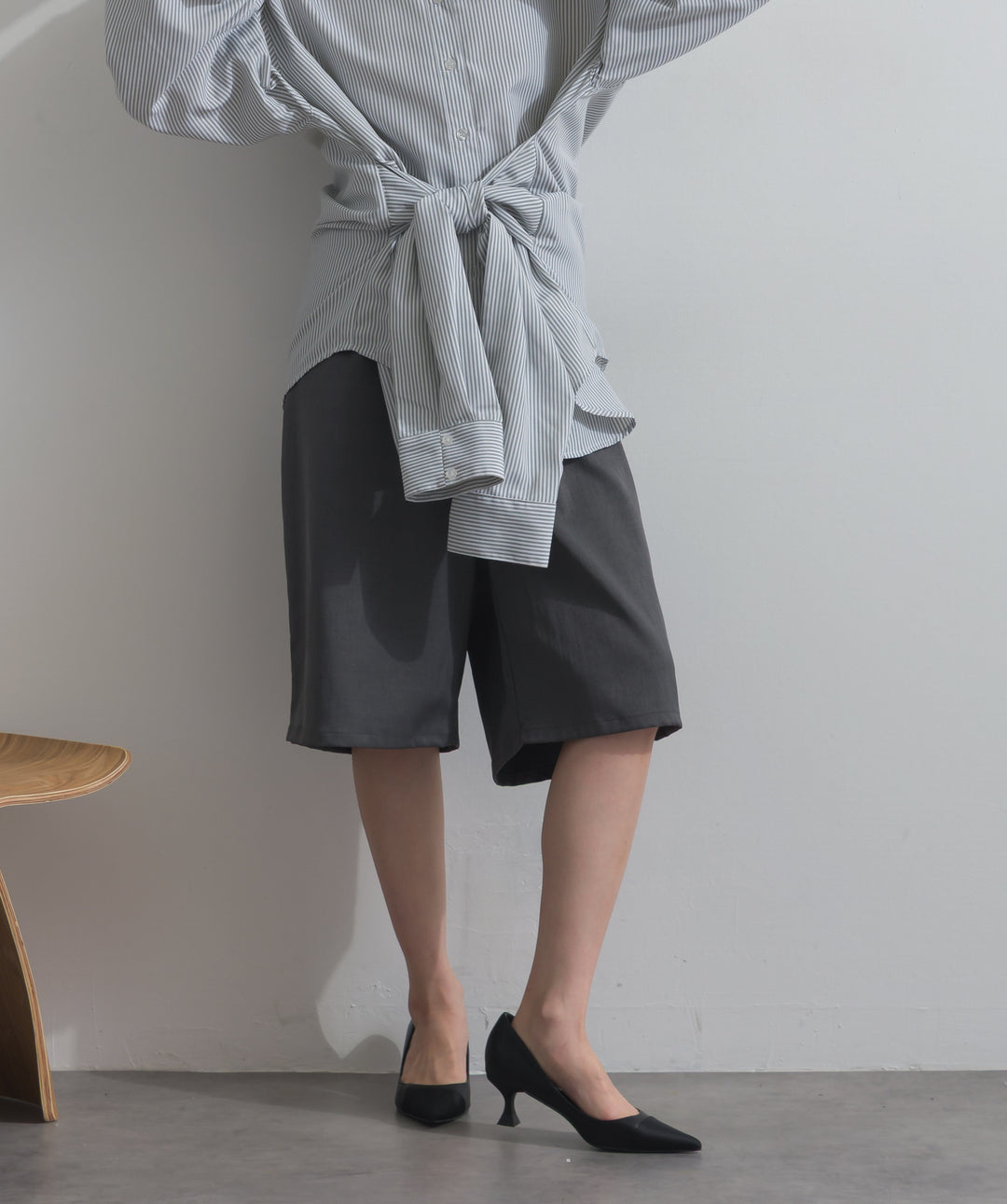 タックワイドハーフパンツ