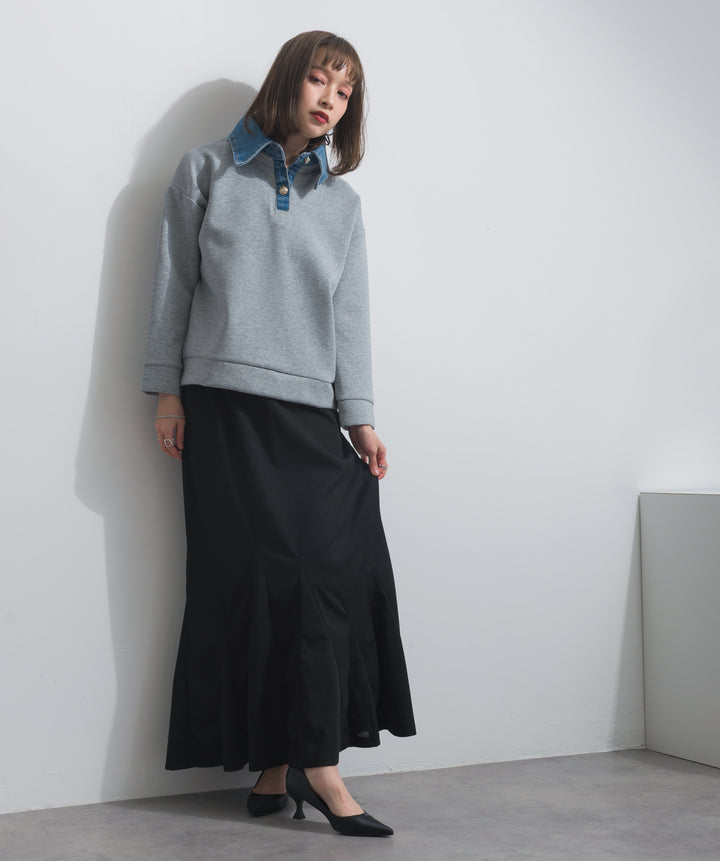 デニムドッキングポンチプルオーバー