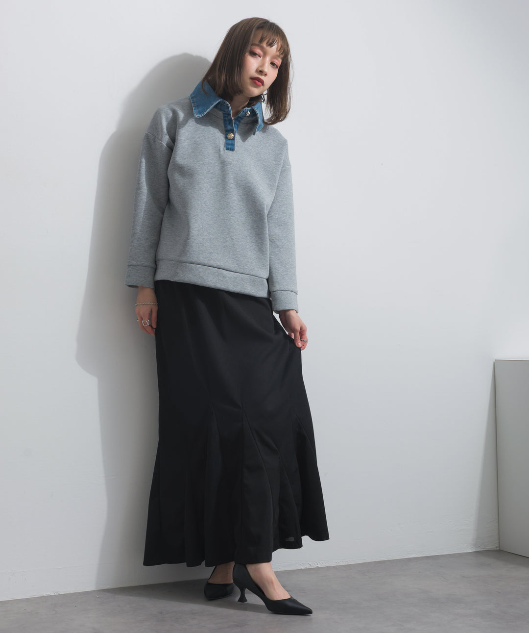 リブマーメイドスカート