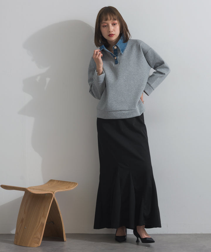 デニムドッキングポンチプルオーバー