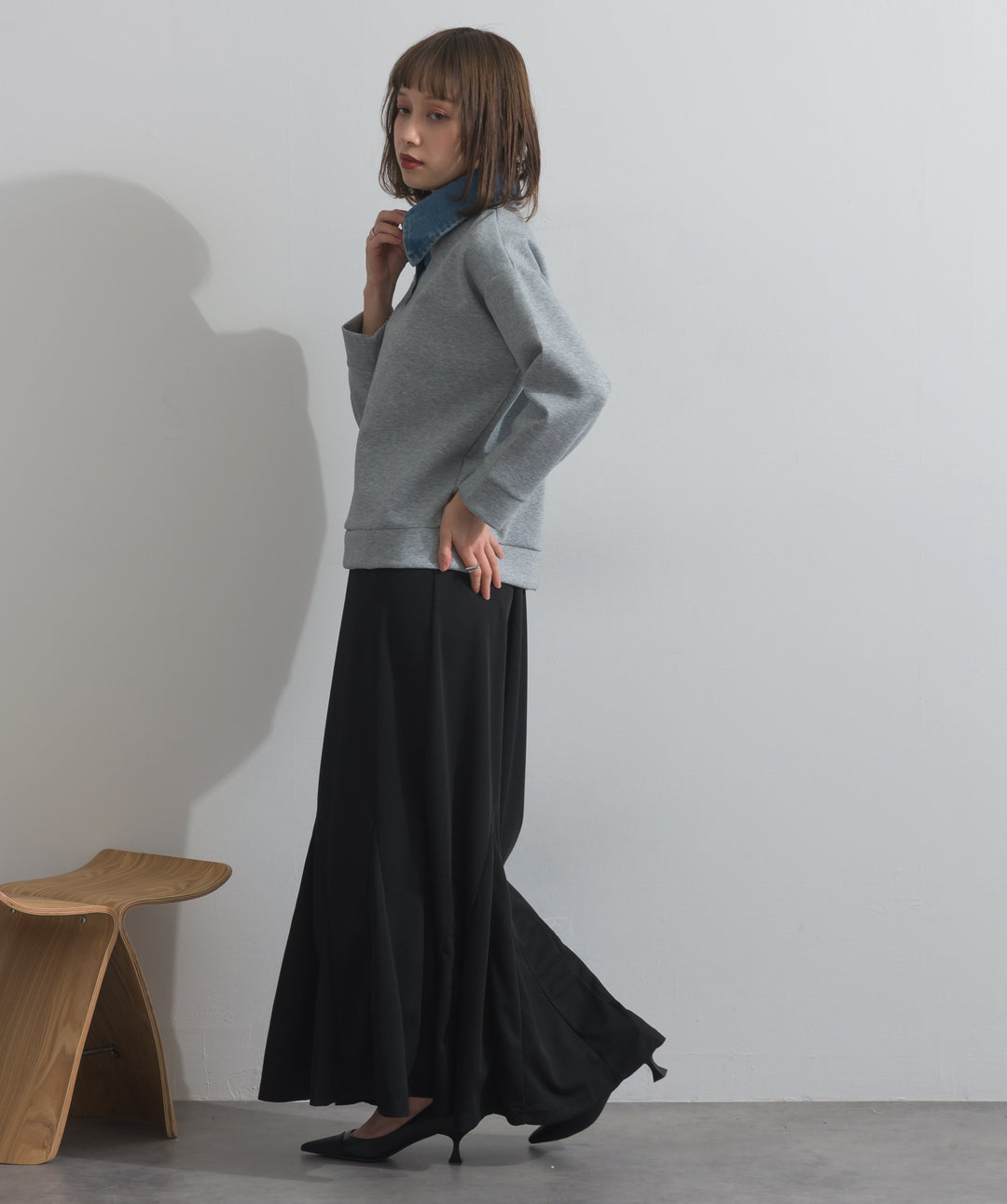 リブマーメイドスカート