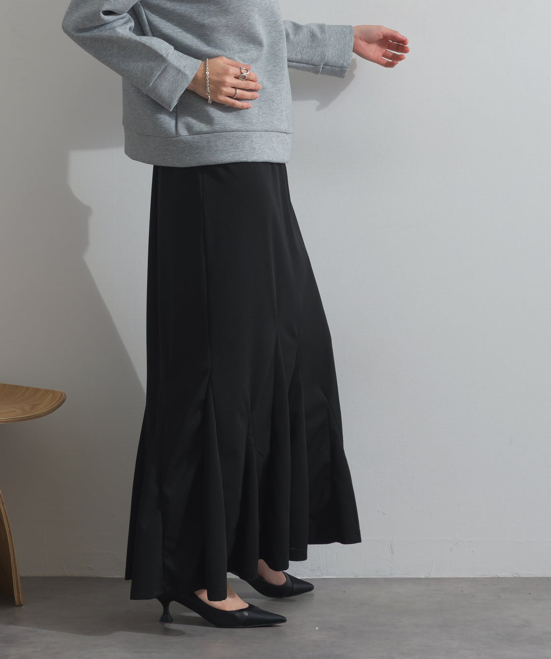 リブマーメイドスカート