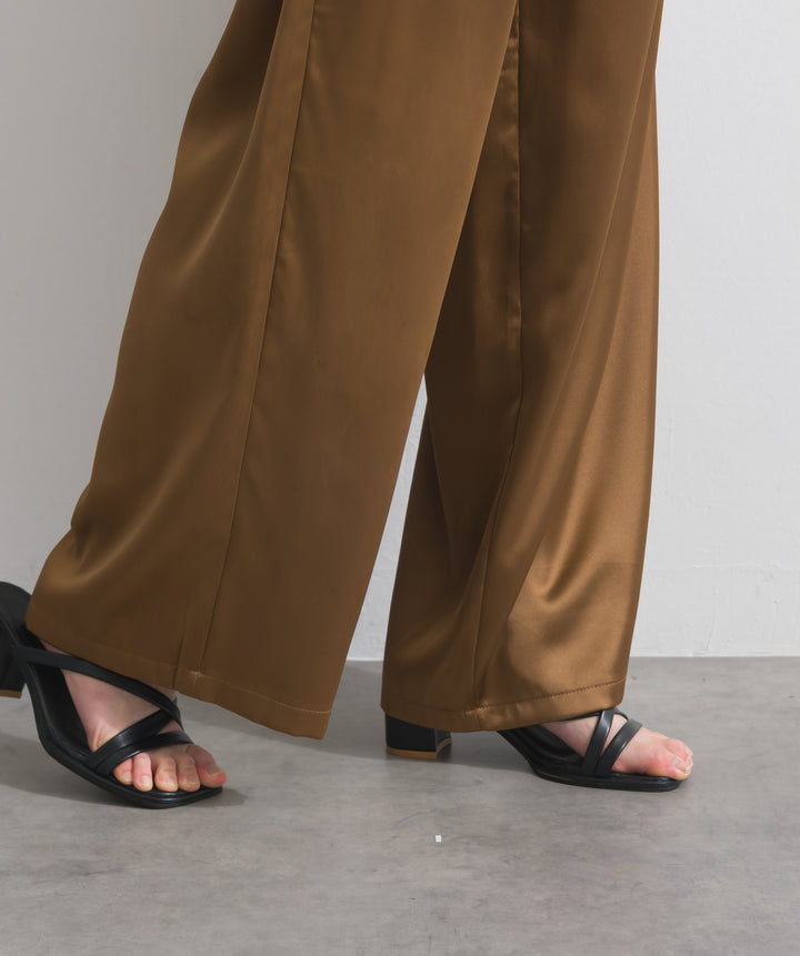 マットサテンワイドパンツ