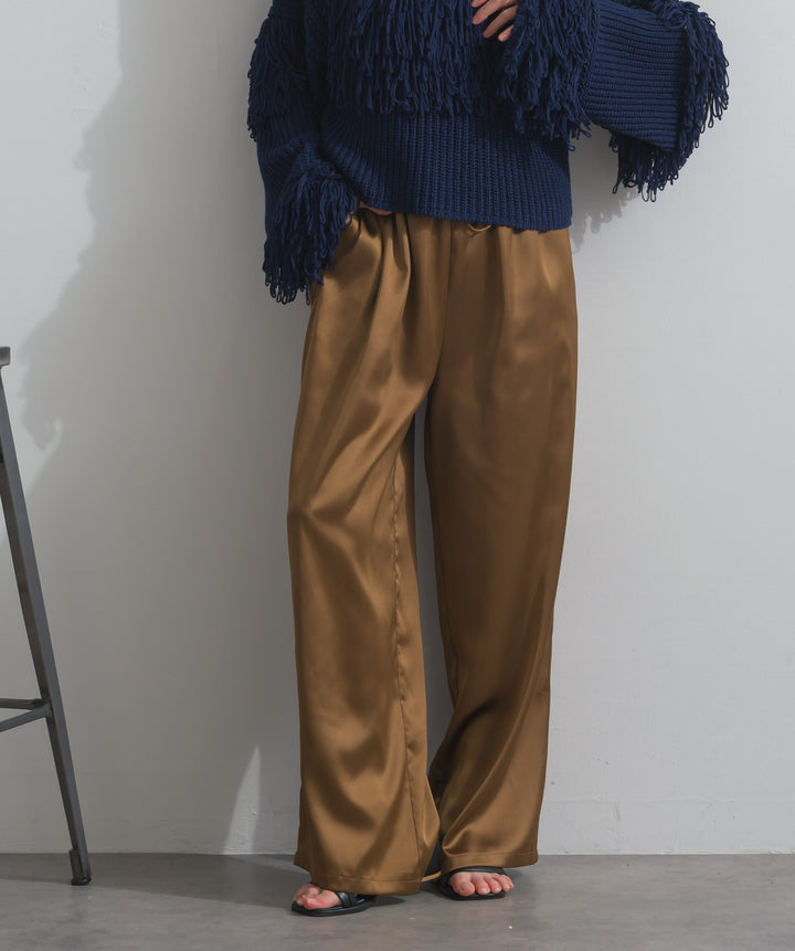 マットサテンワイドパンツ