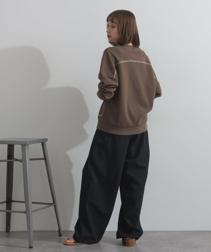 アクセントステッチZIPカーディガン