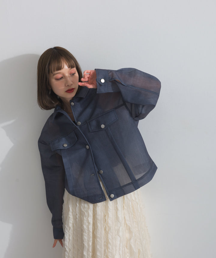 シアーデニムライクジャケット